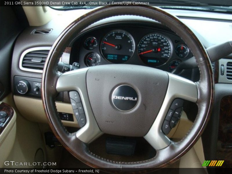 Onyx Black / Cocoa/Light Cashmere 2011 GMC Sierra 3500HD Denali Crew Cab 4x4