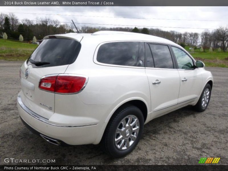 White Diamond Tricoat / Cocoa 2014 Buick Enclave Leather AWD