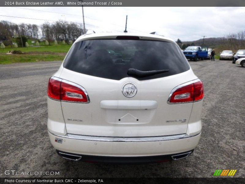 White Diamond Tricoat / Cocoa 2014 Buick Enclave Leather AWD