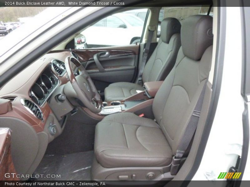 White Diamond Tricoat / Cocoa 2014 Buick Enclave Leather AWD