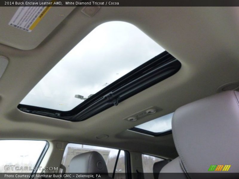 White Diamond Tricoat / Cocoa 2014 Buick Enclave Leather AWD