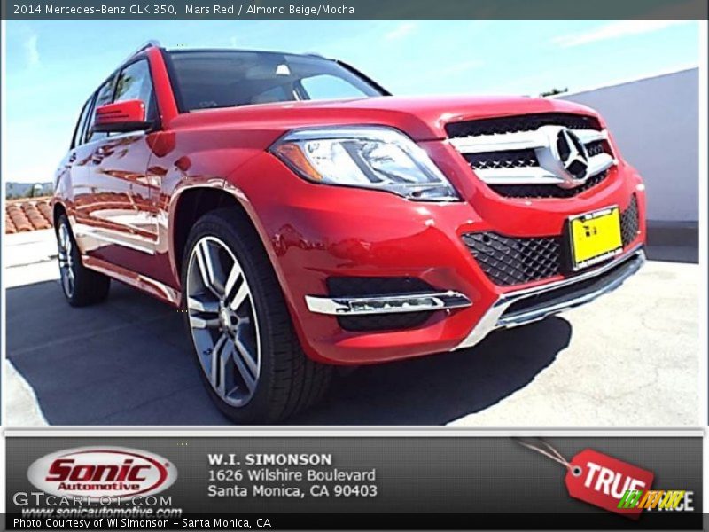 Mars Red / Almond Beige/Mocha 2014 Mercedes-Benz GLK 350