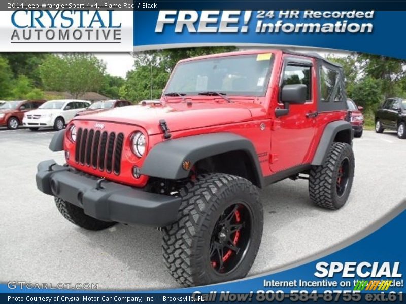 Flame Red / Black 2014 Jeep Wrangler Sport 4x4