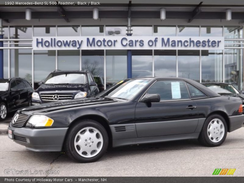 Black / Black 1992 Mercedes-Benz SL 500 Roadster