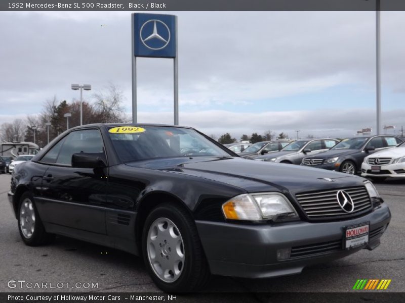 Black / Black 1992 Mercedes-Benz SL 500 Roadster