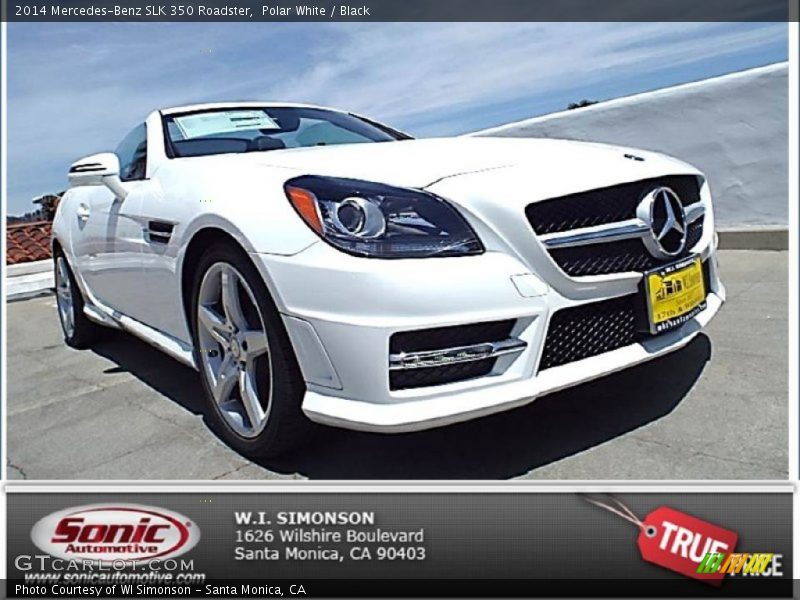 Polar White / Black 2014 Mercedes-Benz SLK 350 Roadster