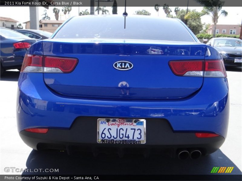 Corsa Blue / Black 2011 Kia Forte Koup EX