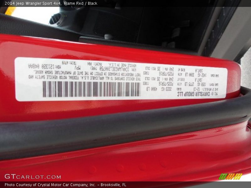 Flame Red / Black 2014 Jeep Wrangler Sport 4x4