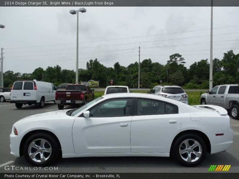 Bright White / Black/Light Frost Beige 2014 Dodge Charger SE