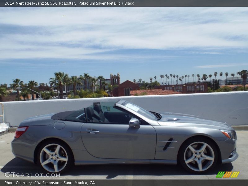 Paladium Silver Metallic / Black 2014 Mercedes-Benz SL 550 Roadster
