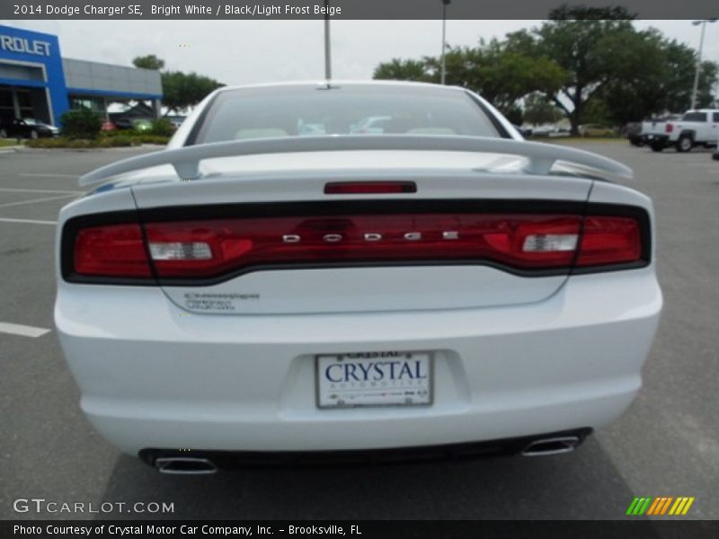 Bright White / Black/Light Frost Beige 2014 Dodge Charger SE