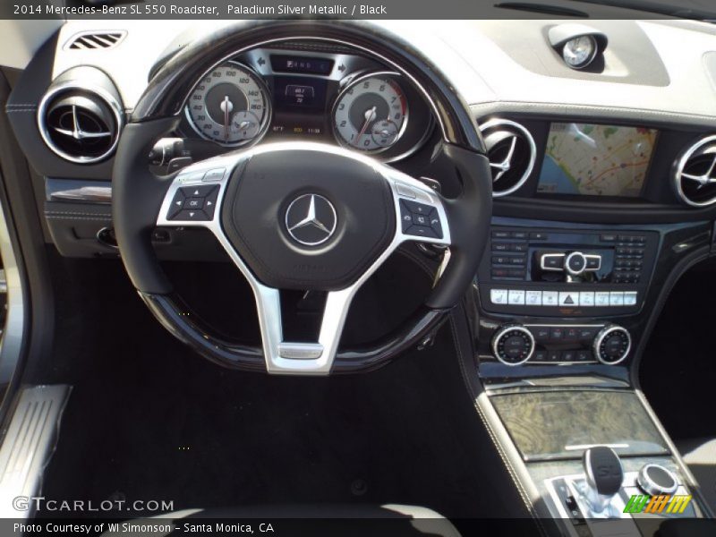 Paladium Silver Metallic / Black 2014 Mercedes-Benz SL 550 Roadster