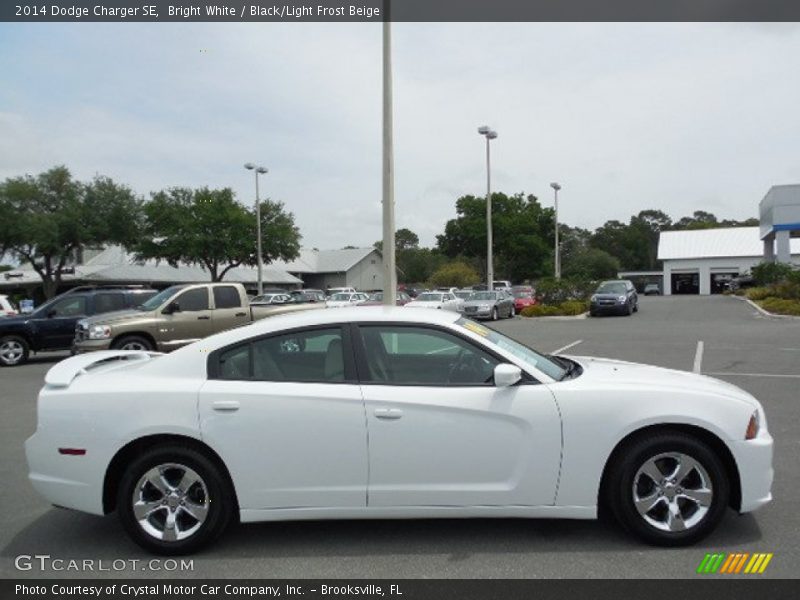 Bright White / Black/Light Frost Beige 2014 Dodge Charger SE