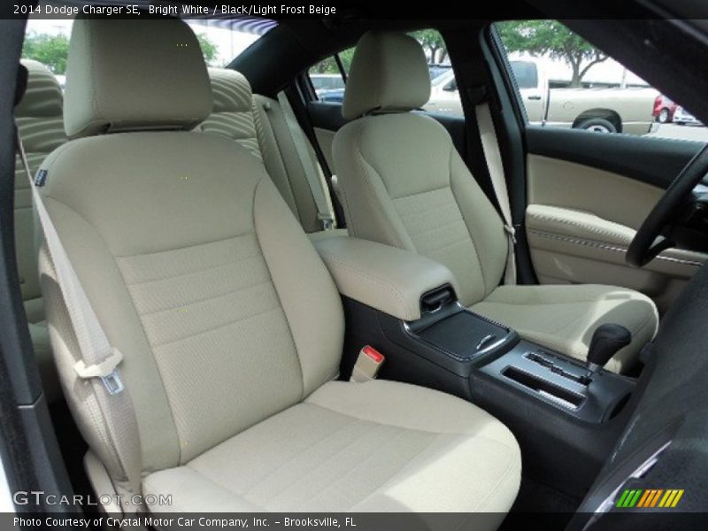 Bright White / Black/Light Frost Beige 2014 Dodge Charger SE