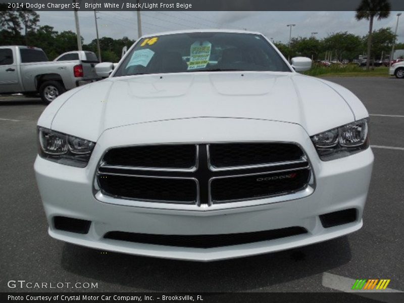 Bright White / Black/Light Frost Beige 2014 Dodge Charger SE