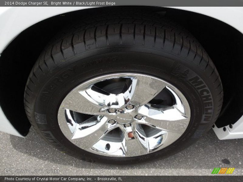 Bright White / Black/Light Frost Beige 2014 Dodge Charger SE