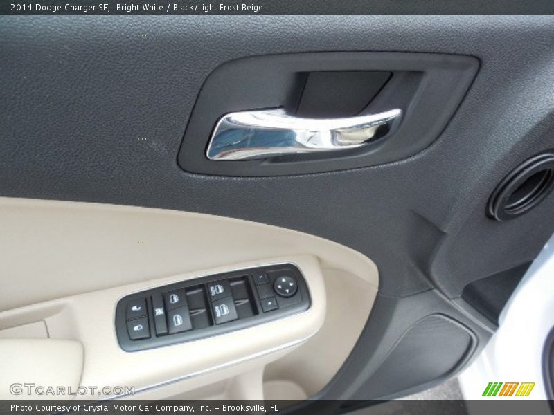 Bright White / Black/Light Frost Beige 2014 Dodge Charger SE