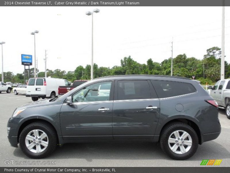 Cyber Grey Metallic / Dark Titanium/Light Titanium 2014 Chevrolet Traverse LT