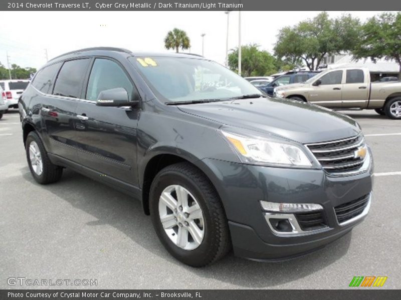 Cyber Grey Metallic / Dark Titanium/Light Titanium 2014 Chevrolet Traverse LT