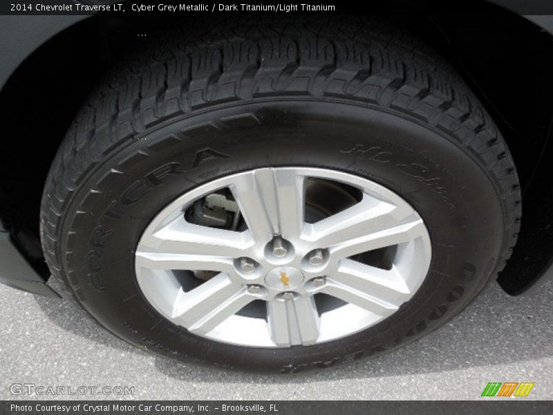 Cyber Grey Metallic / Dark Titanium/Light Titanium 2014 Chevrolet Traverse LT
