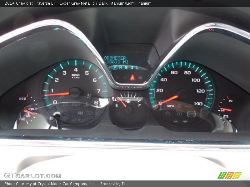 Cyber Grey Metallic / Dark Titanium/Light Titanium 2014 Chevrolet Traverse LT