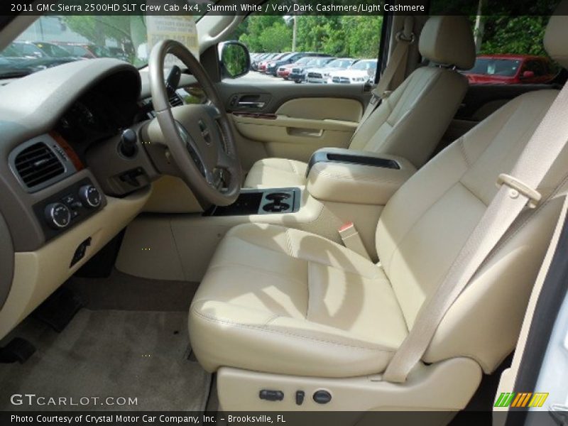 Summit White / Very Dark Cashmere/Light Cashmere 2011 GMC Sierra 2500HD SLT Crew Cab 4x4