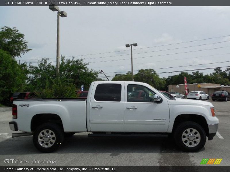 Summit White / Very Dark Cashmere/Light Cashmere 2011 GMC Sierra 2500HD SLT Crew Cab 4x4