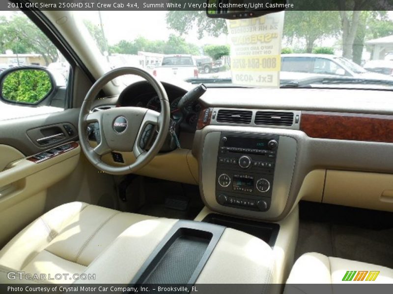 Summit White / Very Dark Cashmere/Light Cashmere 2011 GMC Sierra 2500HD SLT Crew Cab 4x4