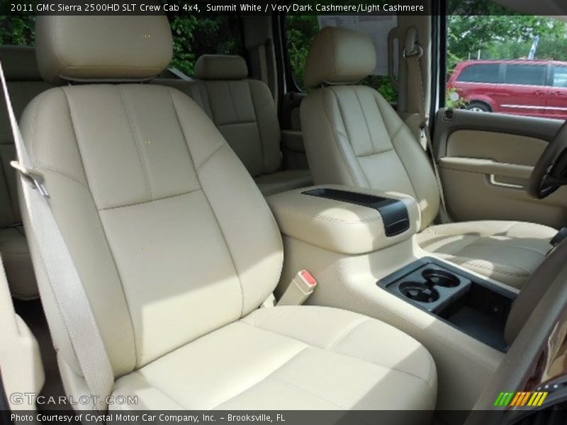 Summit White / Very Dark Cashmere/Light Cashmere 2011 GMC Sierra 2500HD SLT Crew Cab 4x4