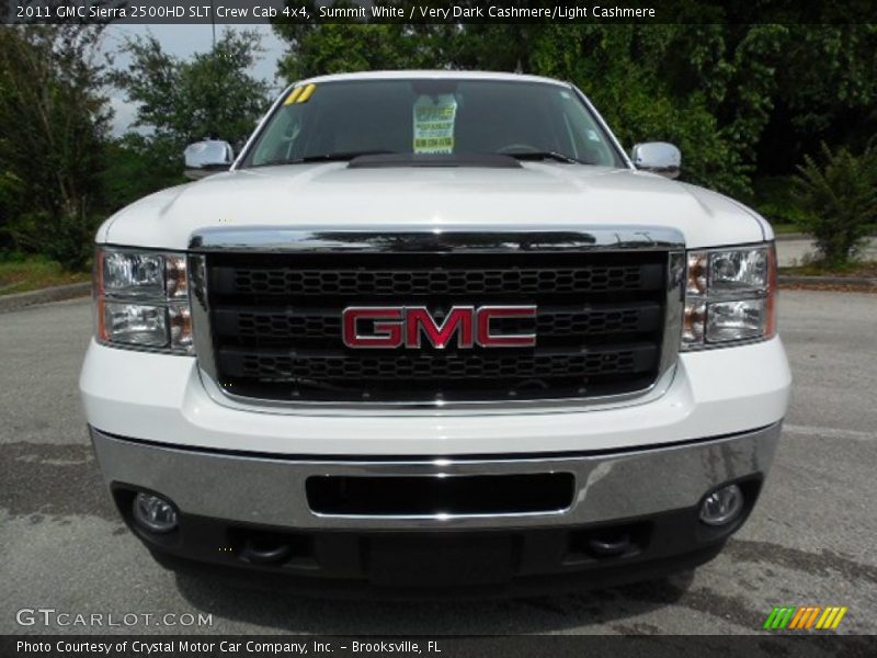 Summit White / Very Dark Cashmere/Light Cashmere 2011 GMC Sierra 2500HD SLT Crew Cab 4x4