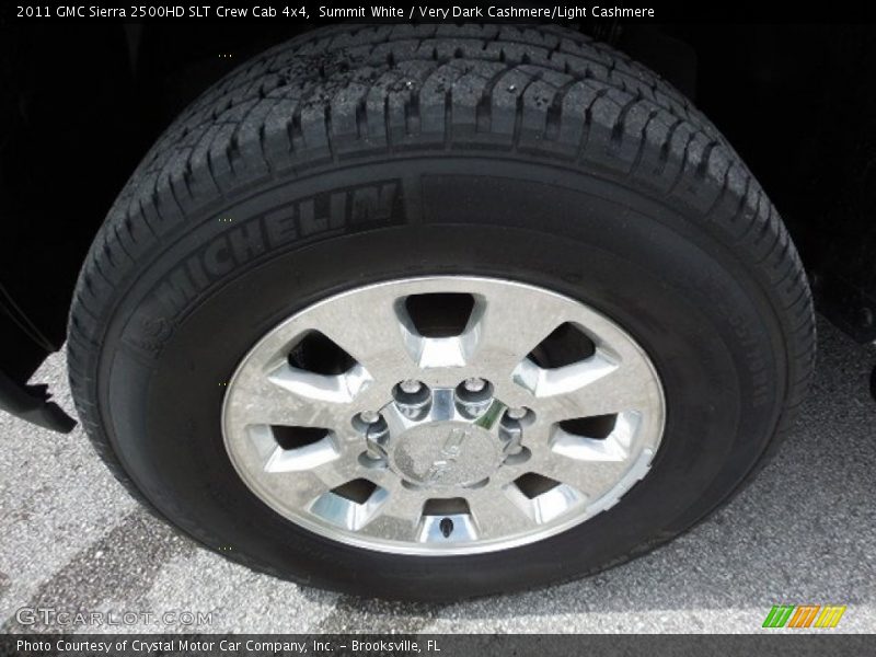 Summit White / Very Dark Cashmere/Light Cashmere 2011 GMC Sierra 2500HD SLT Crew Cab 4x4