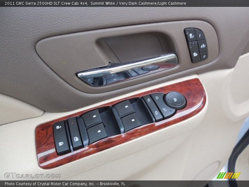 Summit White / Very Dark Cashmere/Light Cashmere 2011 GMC Sierra 2500HD SLT Crew Cab 4x4