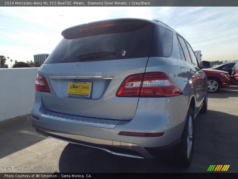 Diamond Silver Metallic / Grey/Black 2014 Mercedes-Benz ML 350 BlueTEC 4Matic