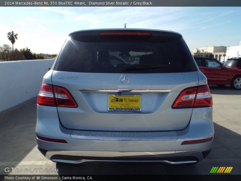 Diamond Silver Metallic / Grey/Black 2014 Mercedes-Benz ML 350 BlueTEC 4Matic