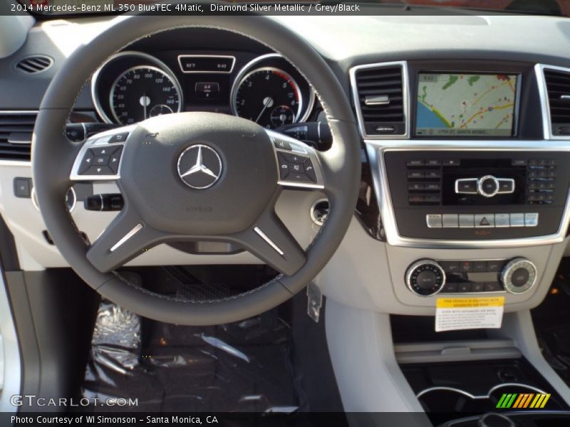 Diamond Silver Metallic / Grey/Black 2014 Mercedes-Benz ML 350 BlueTEC 4Matic