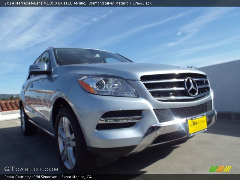 Diamond Silver Metallic / Grey/Black 2014 Mercedes-Benz ML 350 BlueTEC 4Matic