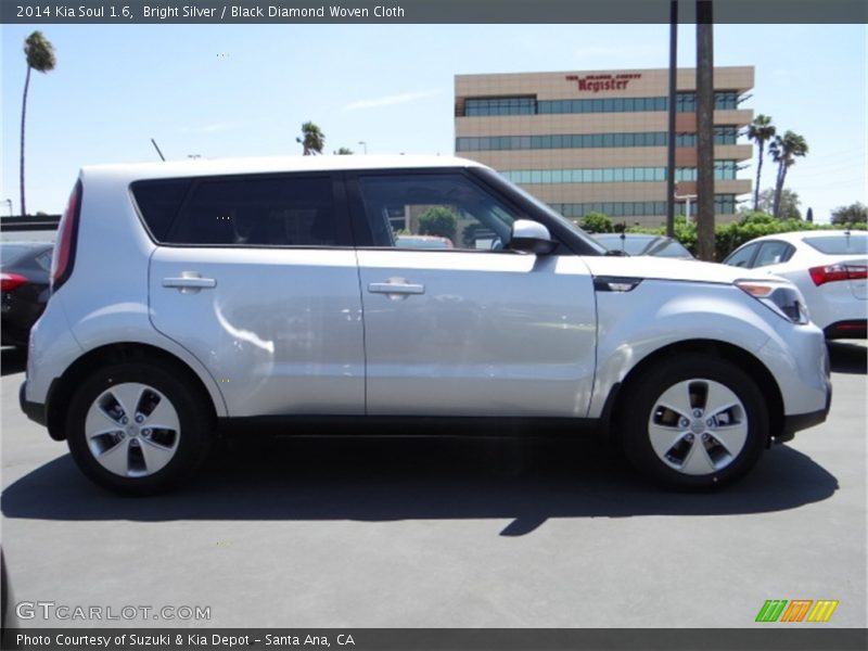Bright Silver / Black Diamond Woven Cloth 2014 Kia Soul 1.6