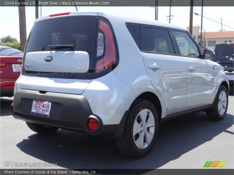 Bright Silver / Black Diamond Woven Cloth 2014 Kia Soul 1.6