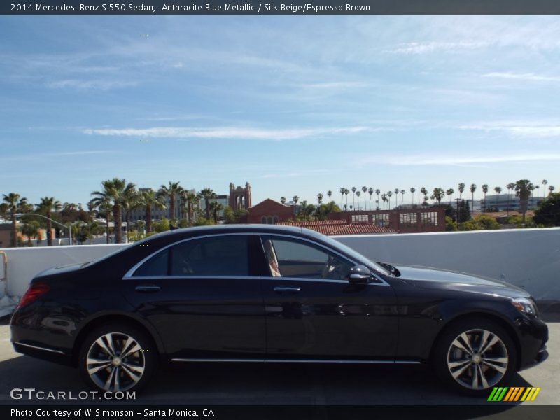 Anthracite Blue Metallic / Silk Beige/Espresso Brown 2014 Mercedes-Benz S 550 Sedan