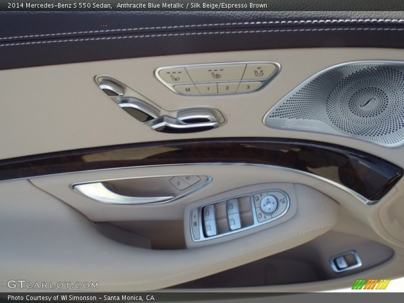 Anthracite Blue Metallic / Silk Beige/Espresso Brown 2014 Mercedes-Benz S 550 Sedan