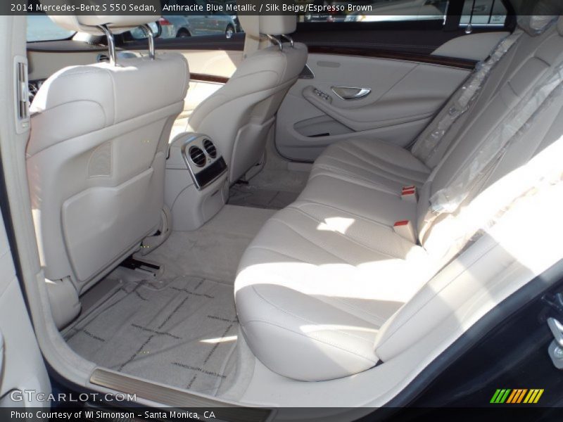 Anthracite Blue Metallic / Silk Beige/Espresso Brown 2014 Mercedes-Benz S 550 Sedan