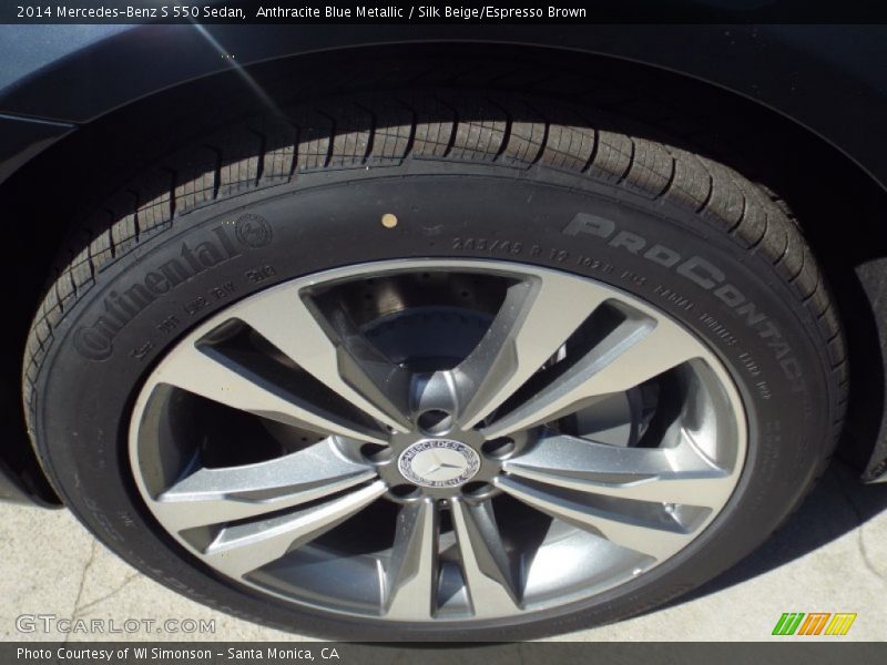 Anthracite Blue Metallic / Silk Beige/Espresso Brown 2014 Mercedes-Benz S 550 Sedan