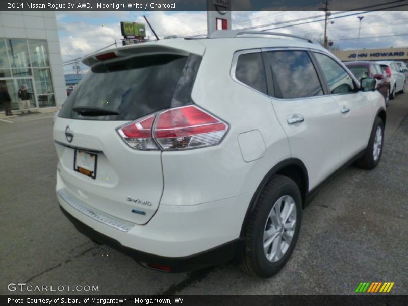 Moonlight White / Charcoal 2014 Nissan Rogue SV AWD