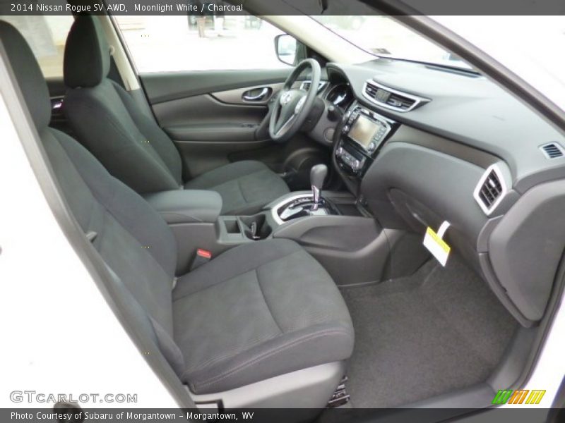 Moonlight White / Charcoal 2014 Nissan Rogue SV AWD