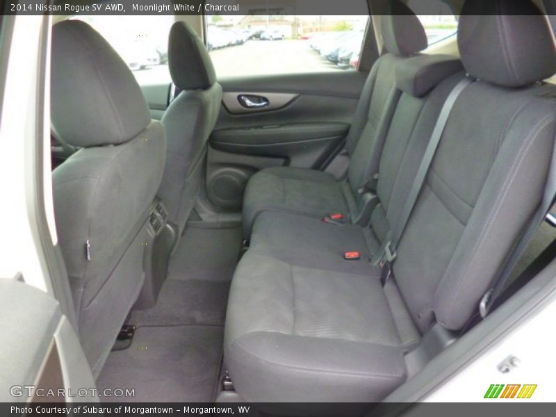 Moonlight White / Charcoal 2014 Nissan Rogue SV AWD