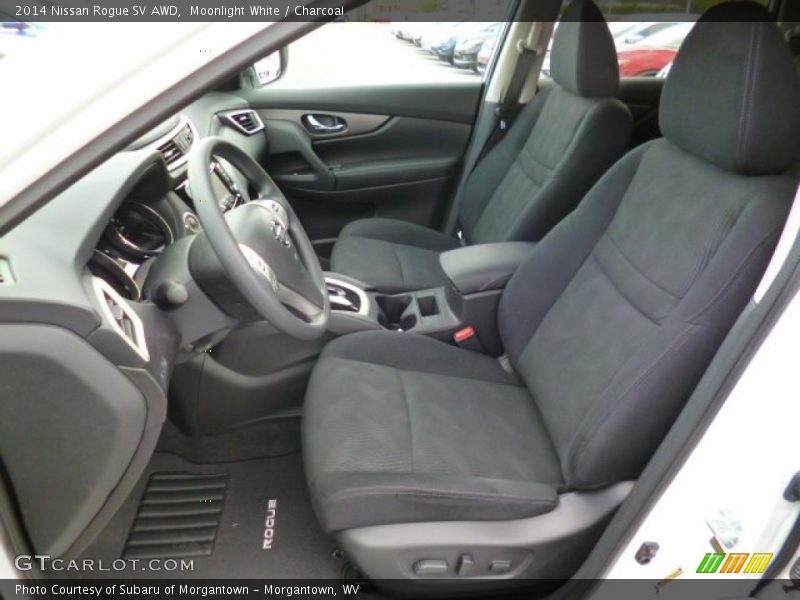 Moonlight White / Charcoal 2014 Nissan Rogue SV AWD