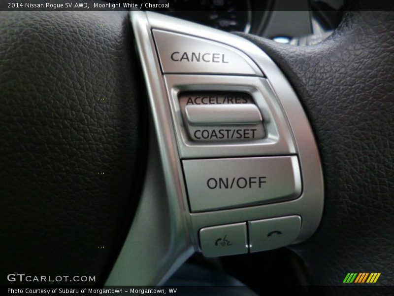 Moonlight White / Charcoal 2014 Nissan Rogue SV AWD