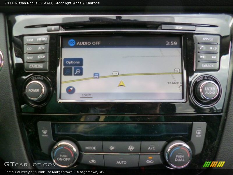Moonlight White / Charcoal 2014 Nissan Rogue SV AWD