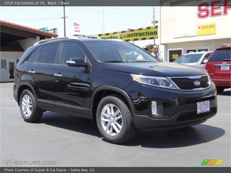 Black / Black 2015 Kia Sorento LX V6