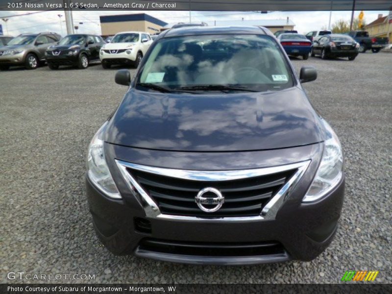 Amethyst Gray / Charcoal 2015 Nissan Versa 1.6 S Sedan